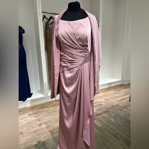 219676 Cap Sleeve Ruched Sheath Mother's Gown by Cameron Blake